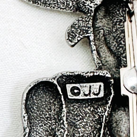 Vintage JJ/Jonette Jewelry Moose Brooch Pewter - Picture 3 of 4